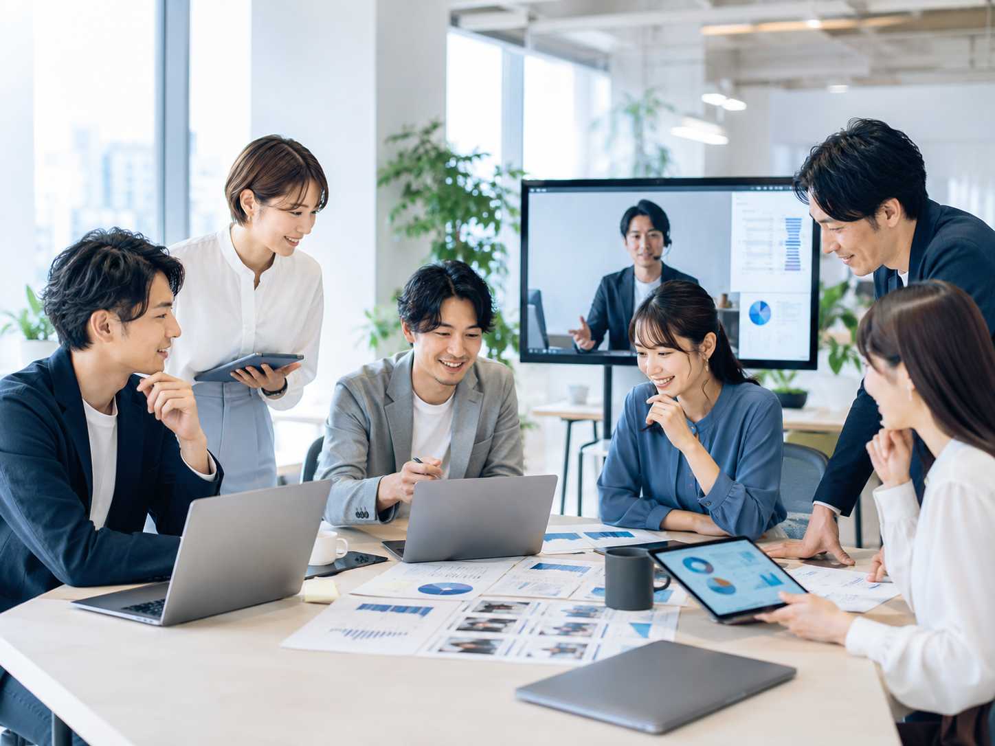 Grit Linkが事業課題を整理しながら支援するイメージ